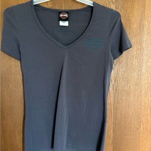 Harley-Davidson Women's Charcoal V-Neck Tee